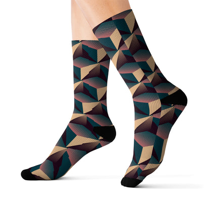 3D Cube Socks